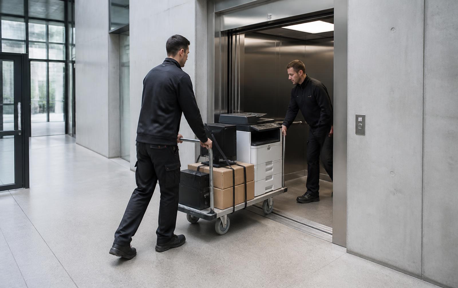 Vareheis brukes ved kontorflytting utenfor arbeidstid
